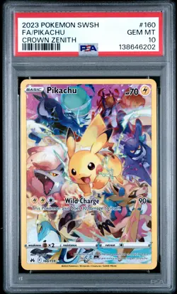 2023 Pokemon Sword And Shield Crown Zenith #160 Fa/Pikachu Crown Zenith PSA 10 - Image 1