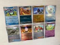 Lot of 8 Pokeball Pattern Halo Cards TCG - Black Bolt White Flare NM - Image 2