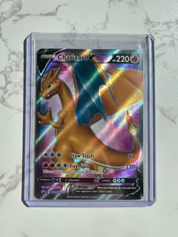Pokemon TCG Charizard V Full Art SWSH050 Sword & Shield Black Star Promo Holo NM - Image 1