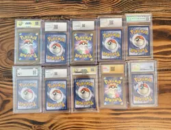 Pokemon TCG 10 SLAB LOT CGC, AGS, 10 SLABS TOTAL Art Rares, Exs, Vintage!! - Image 2