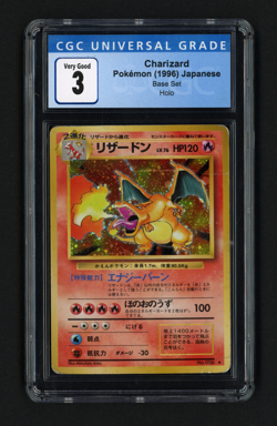 Charizard No. 006 Base Set Japanese Holo Rare CGC 3 Pokemon TCG - Image 1