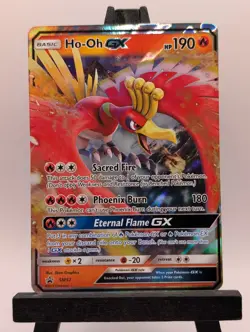 Pokemon TCG Ho-Oh GX SM57 Black Star Promo Holo Full Art Sun & Moon Promo - Image 1