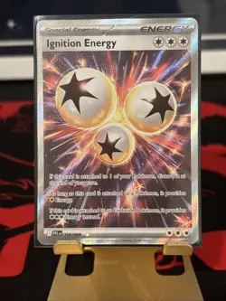 Ignition Energy 124/094 Mega Evolution Phantasmal Flames Holo Pokemon TCG NM - Image 1