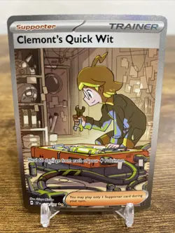 Clemont's Quick Wit 243/191 Sv08: Surging Sparks Holo Pokemon TCG - Image 1