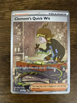 Clemont's Quick Wit 243/191 Sv08: Surging Sparks Holo Pokemon TCG - Image 2