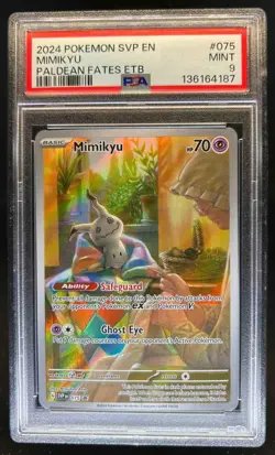 2023-25 Pokemon SV Black Star Promos SVP EN Mimikyu #075 PSA 9 - Image 1
