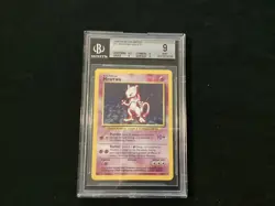 Pokemon Base Set Unlimited 1999 Pokemon Base Set Mewtwo Holo Unlimited BGS 9 (97 - Image 1