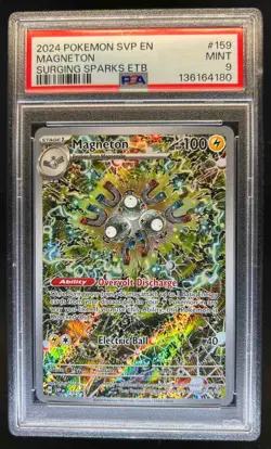 2023-25 Pokemon SV Black Star Promos Magneton Surging Sparks ETB #159 PSA 9 - Image 1