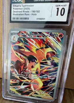 Pokemon Destined Rivals Ethan’s Typhlosion 190/182 CGC 10 Gem Mint! - Image 1