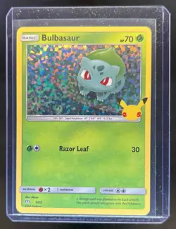 2021 Pokemon McDonald's 25th Anniversary Special Edition Bulbasaur Foil #1/25 - Image 1