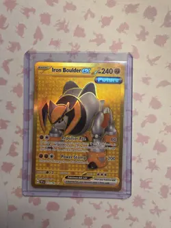 Pokemon Iron Boulder EX 217/162 SV05 Temporal Forces Hyper Rare Holo 240HP EX - Image 3