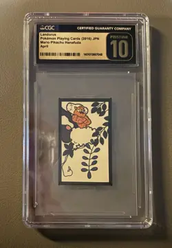 PSA 10 Landorus Mario Pikachu Hanafuda Japanese Pokemon 2016 April - Image 1