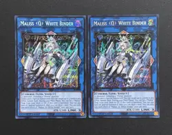 2025 YUGIOH MP25 1ST ED SECRET RARE MALISS WHITE X2 NM SET - Image 1
