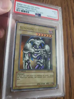 2002 Yu-Gi-Oh! MRD-003 Summoned Skull Ultra Rare Metal Raiders 1st Ed. PSA 5 EX - Image 3