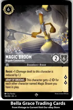Magic Broom #186/204 Ursula's Return Disney lorcana Super Rare - Image 1