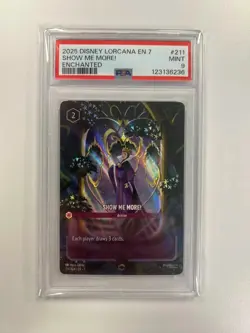2025 DISNEY LORCANA EN 7-ARCHAZIA'S ISLAND ENCHANTED #211 SHOW ME MORE! PSA 9 - Image 1