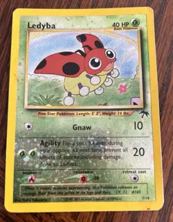 2001 Pokemon, Southern Islands, #7/18 Ledyba, Reverse Holo - Image 1