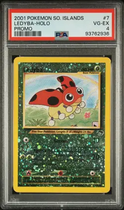 2001 Pokemon Southern Islands Ledyba #7 Holo PSA 4 MULTI SWIRL - Image 1