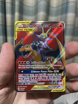 Charizard & Braixen GX 212/236 Cosmic Eclipse Full Art Ultra Rare Pokemon TCG NM - Image 1