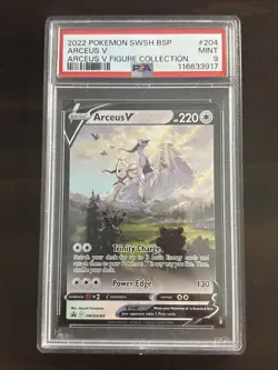 2022 POKEMON SWSH BLACK STAR PROMO ARCEUS V FIGURE COLL #204 ARCEUS V PSA 9 - Image 1