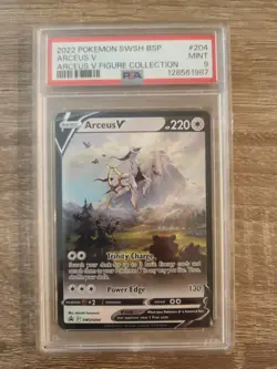 2022 POKEMON SWSH BLACK STAR PROMO ARCEUS V FIGURE COLL #204 ARCEUS V PSA 9 - Image 1