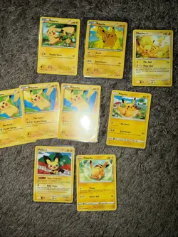 Pikachu Pokemon Card Lot Of 9 RARE - Image 1