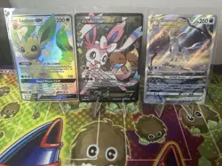 Pokemon TCG Leafeon GX, Sylveon EX, Glaceon VSTAR Full Art Holo Card Lot - Image 1