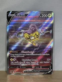 Pokemon TCG Raikou V GG41/GG70 Crown Zenith Galarian Gallery Holo Card - Image 1