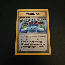 Pokemon Neo Genesis Regular Rare Vintage Trainer Card Focus Band 86/111 - Image 1