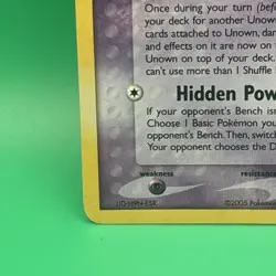 Pokemon TCG Unown Holo Rare Card E/28 Unseen Forces 2005 LP Condition - Image 5