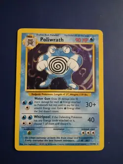 Poliwrath Holo Rare Pokemon TCG Card 13/102 Base Set Shadowless - Image 1
