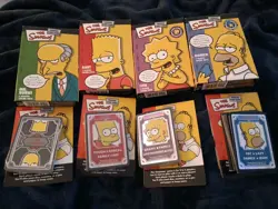 The Simpsons Trading Card Game Theme Deck Set Of 4 (3 Decks Are Sealed) - Image 1