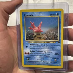 Corsola 37/75 Uncommon Neo Discovery Pokemon Card Vintage Vtg Pokemon TCG NM/MT - Image 2