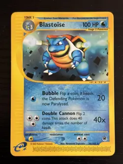 2002 Pokemon TCG Blastoise E-Series Expedition Base Set 36/165 Non-Holo NM/MT - Image 1