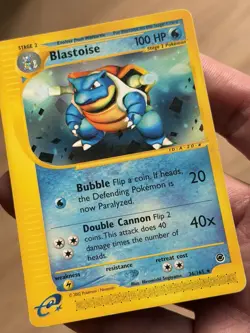 Pokemon TCG Blastoise 36/165 Non-Holo Rare Expedition Base Set Rare MP - Image 4
