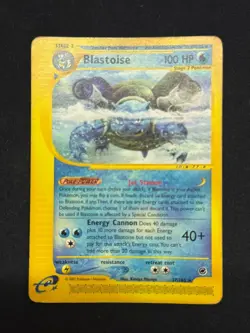 BLASTOISE 37/165 Expedition Base Set - Non Holo Rare Pokemon Card TCG Vintage - Image 1