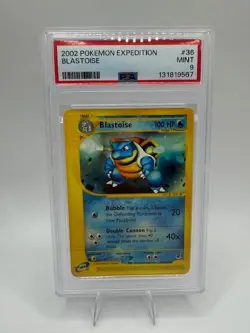 Blastoise 36/165 PSA 9 Non-Holo Pokemon TCG Expedition *vintage* - Image 1