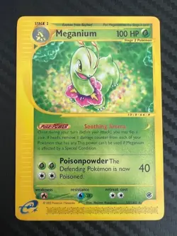 Pokemon TCG Meganium 54/165 Rare Non Holo Expedition Set NM - Image 1