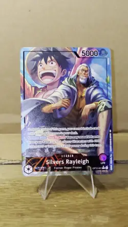 Silvers Rayleigh OP12-001 Alt Art L Legacy Of The Master One Piece Card Game ENG - Image 2