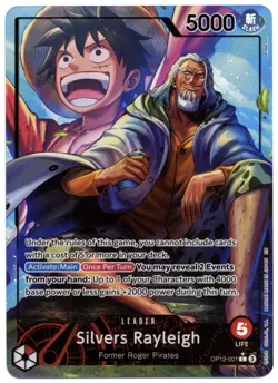 Silvers Rayleigh OP12-001 Alt Art L Legacy Of The Master One Piece Card Game ENG - Image 1