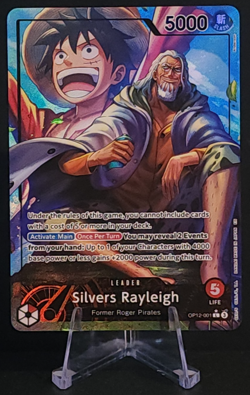 Silvers Rayleigh (Alt Art) OP12-001 L -One Piece TCG- Legacy of the Master (NM) - Image 1