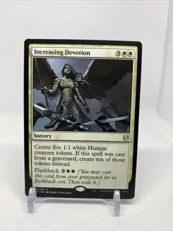 INCREASING DEVOTION mtg NM-M Commander 2020 Rare 1 Card - Image 1