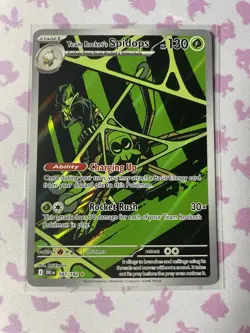Pokemon TCG Team Rockets Spidops Card 187/182 Destined Rivals NM Condition - Image 1