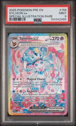Pokemon Sylveon ex 156/131 Prismatic Evolutions Special Illustration Rare PSA 9 - Image 3