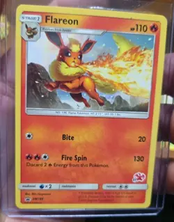 Pokemon Battle Academy SM186 Flareon (#27 Charizard Stamped) - Image 1