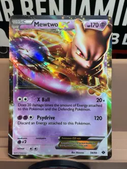 Pokemon TCG Mewtwo EX Ultra Rare Next Destinies 54/99 LP - Image 1