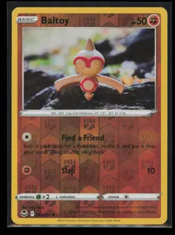 Baltoy 093/195 Pokemon Silver Tempest Common Near Mint Reverse Holo - Image 1