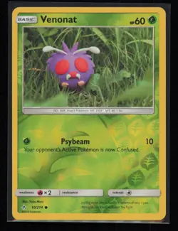 Venonat 10/214 Pokemon Unbroken Bonds Common Near Mint Reverse Holo - Image 1