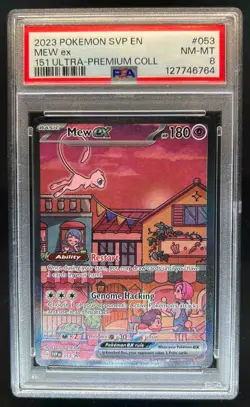 2023-25 Pokemon SV Black Star Promos SVP EN Mew ex #053 PSA 8 - Image 1