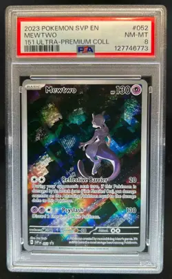 2023-25 Pokemon SV Black Star Promos SVP EN Mewtwo #052 PSA 8 - Image 1